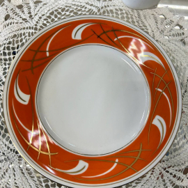 Чайное трио Fortuna Eisenberg Germany. Фарфор, деколь, позолота. Винтаж. Картинка 5